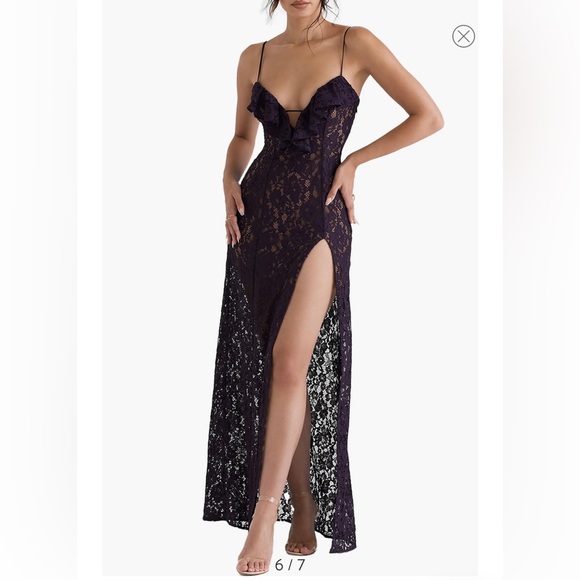 house of cb malia lace dress NEW House of CB Malia Night Shade Lace Maxi Dress Size Small